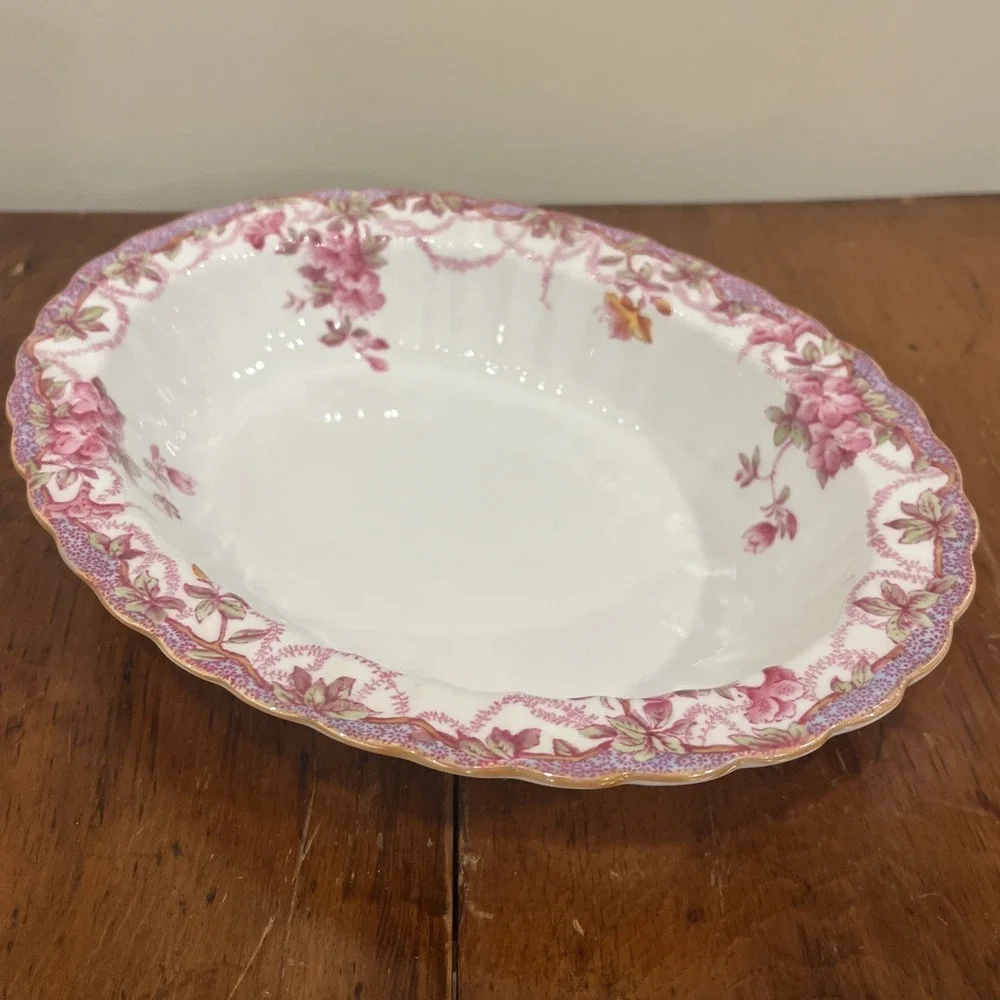 Spode IRENE Oval Vegetable Bowl 9 3/4 Inches Rare, Mint Condition Signed Stamped